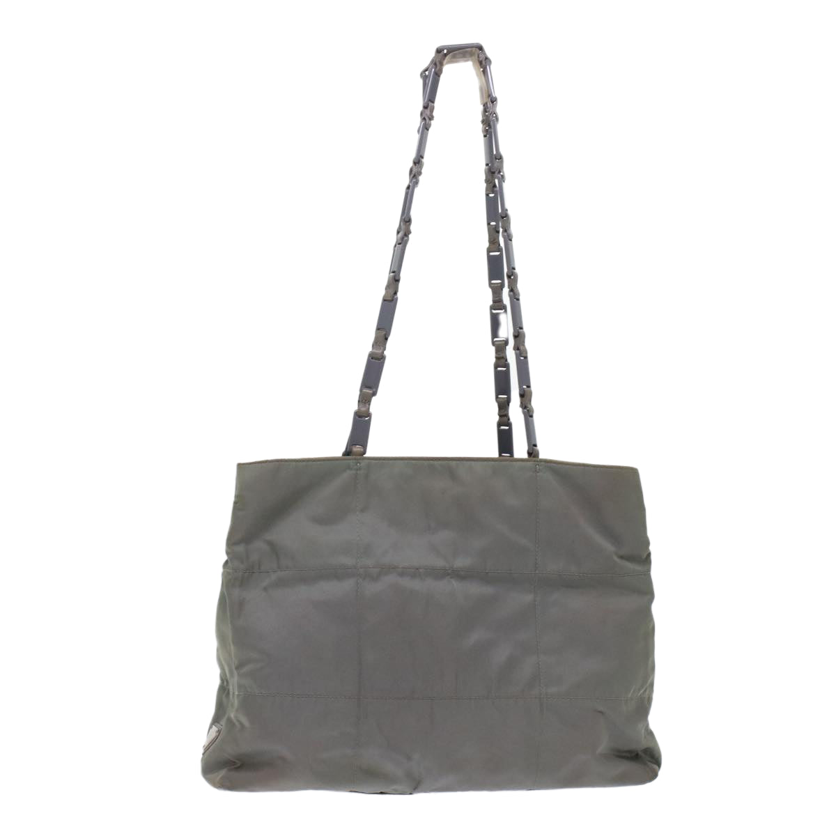 Prada Shoulder Bag Nylon Quilted Gray