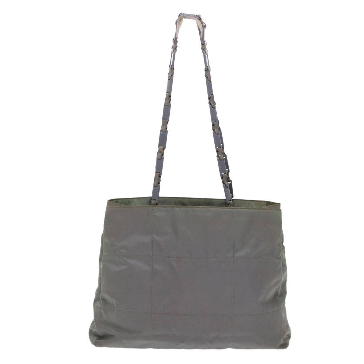 Prada Shoulder Bag Nylon Quilted Gray