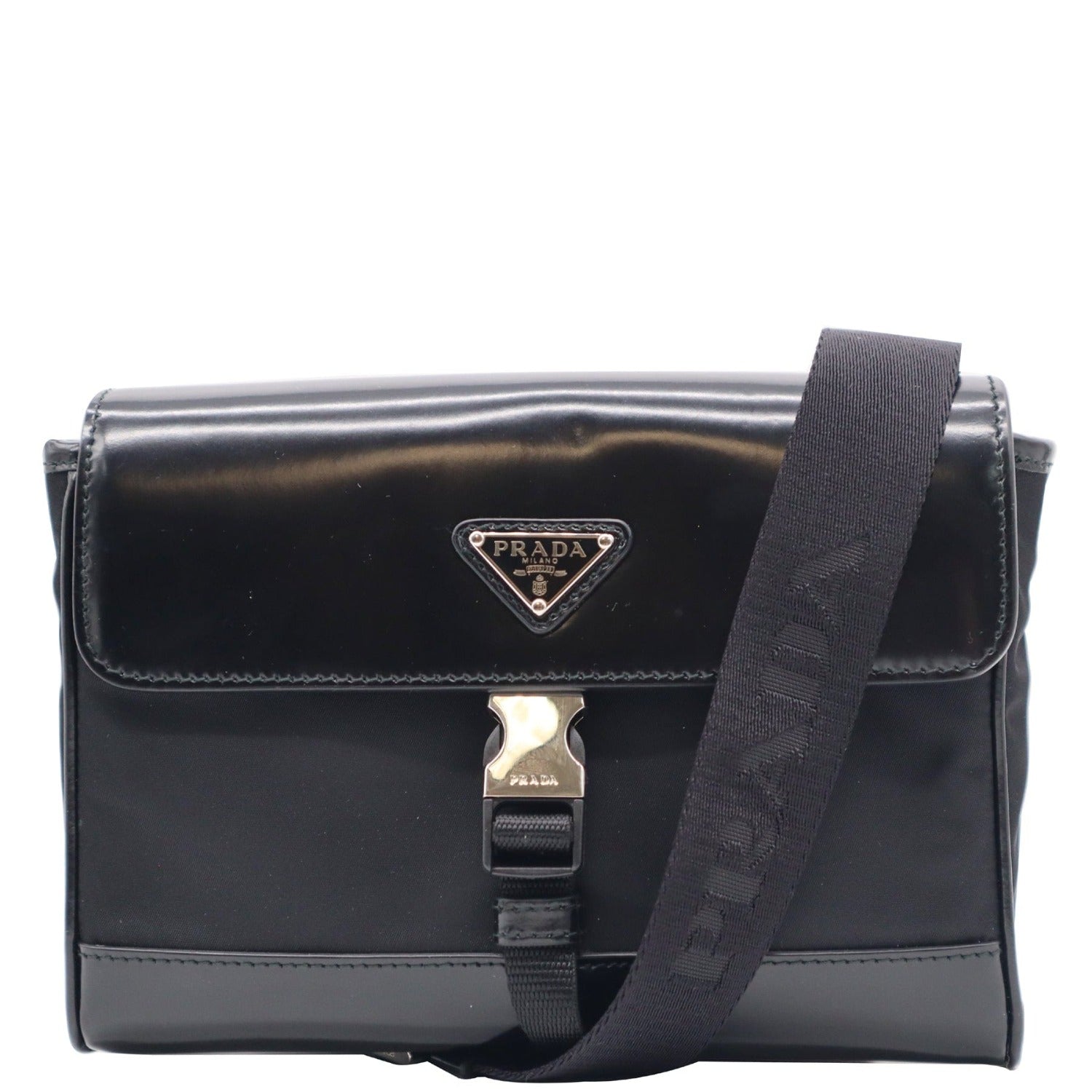 Re Shoulder Bag Leather Nylon