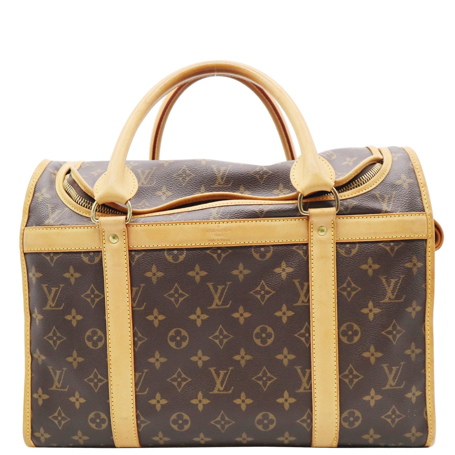 Louis Sac Chien Dog Carrier Bag Canvas Monogram Travel Bag