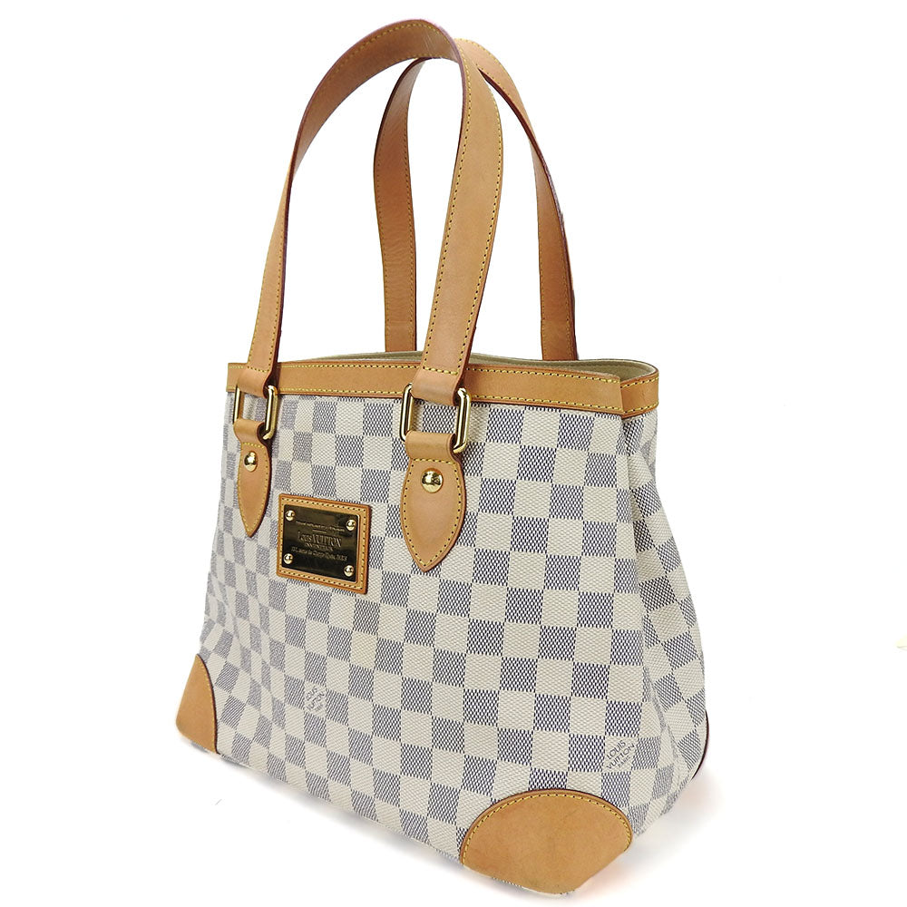 Louis Vuitton N51207 Damier Azur HamsteadPM White Tote Bag