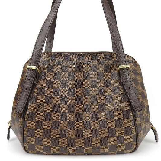 Louis Vuitton N51174 Damier Belem MM Canvas Brown Shoulder Bag