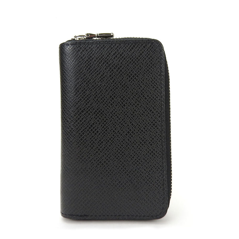 Louis Vuitton Coin M32832 Taiga Zippy coin Black Wallet Case