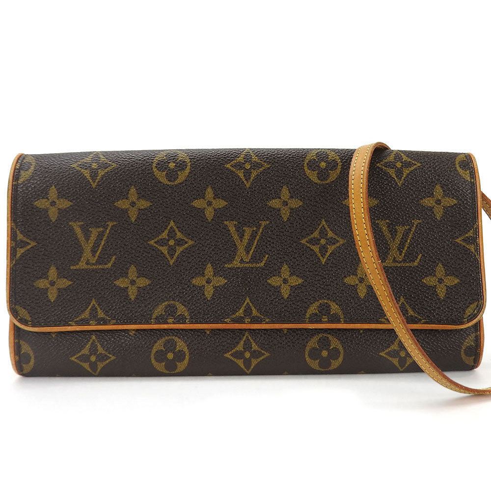 Louis Vuitton M51852 Pochette Twin GM Monogram Brown Shoulder Bag