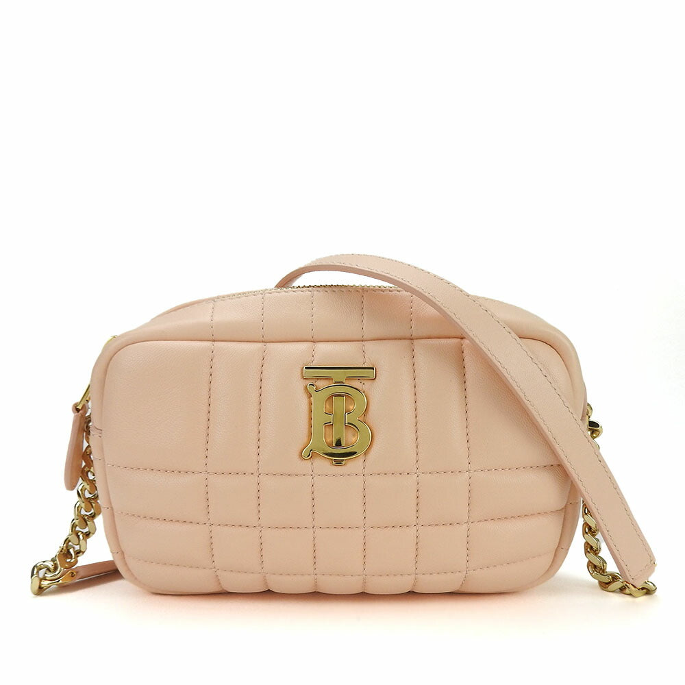 Burberry Shoulder Bag Roller Women Leather Pink Mini