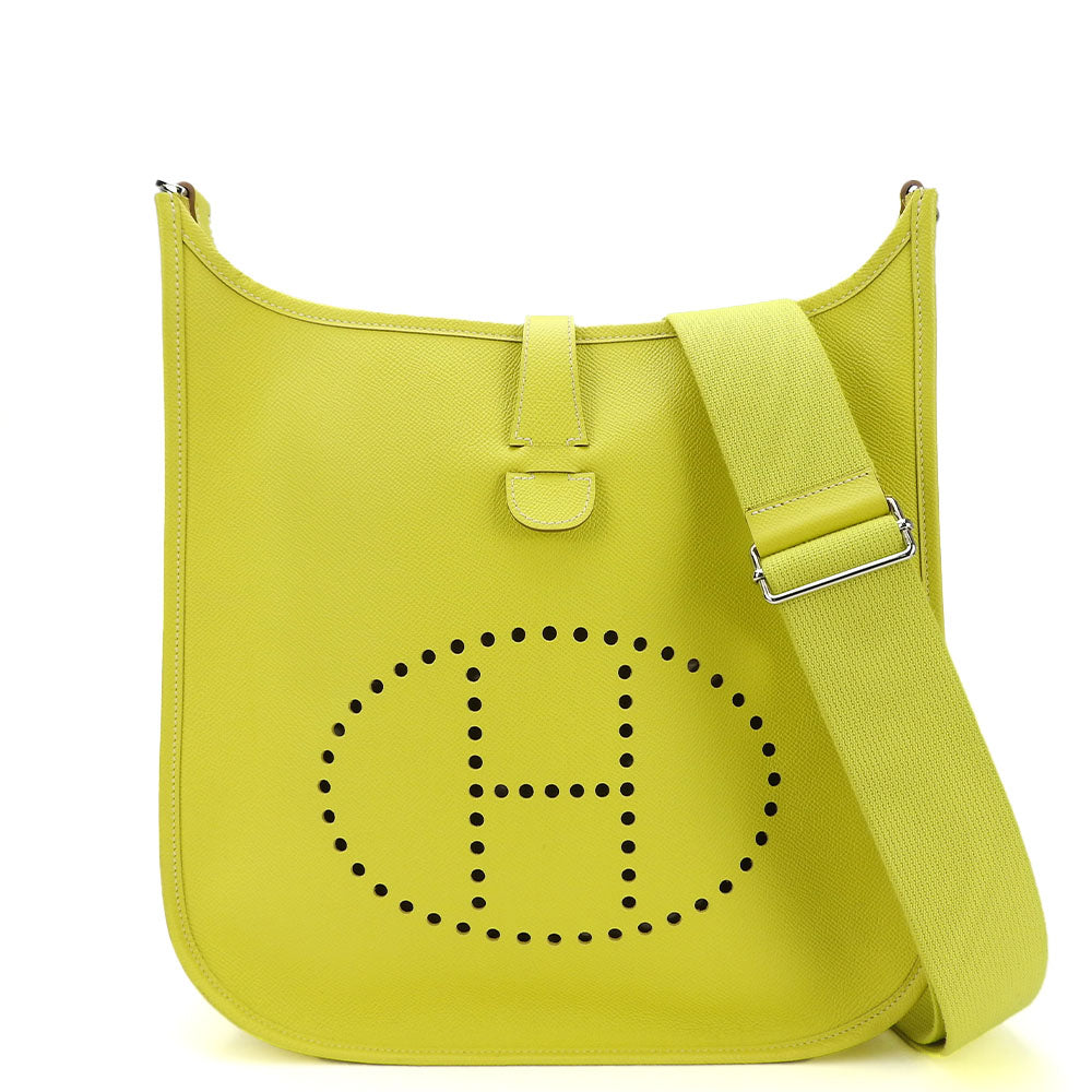 Hermes Shoulder Bag Epsom Evelyn 3Gm Women Yellow