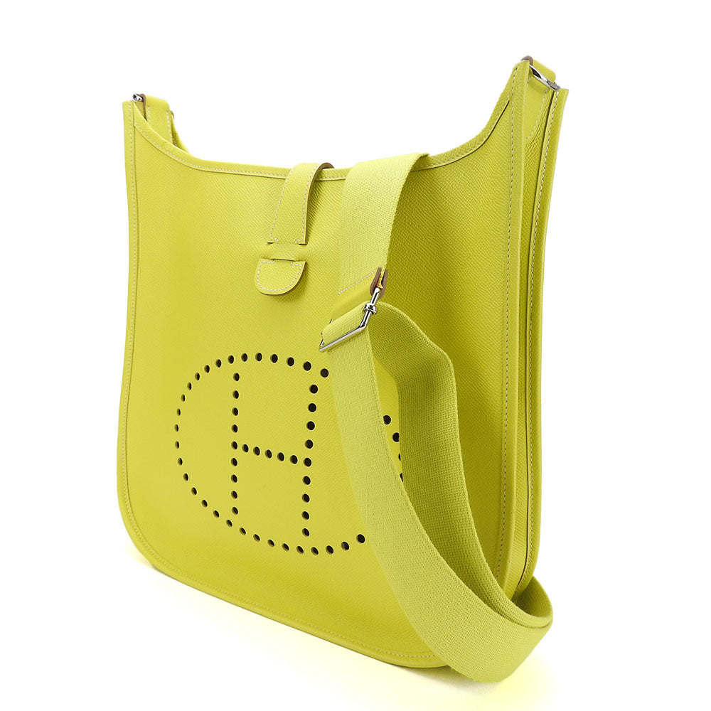 Hermes Shoulder Bag Epsom Evelyn 3Gm Women Yellow