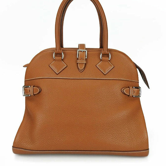 Hermes Handbag Taurillon Clemence Atlas Women Brown Travel Bag