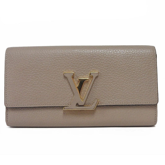 Louis Vuitton Long Purse M61249 Portefeuille Capsine Leather Beige Wallet Case