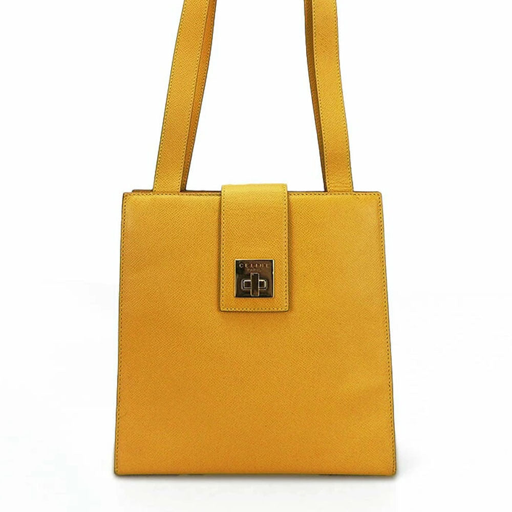 Shoulder Bag Yellow Women Leather