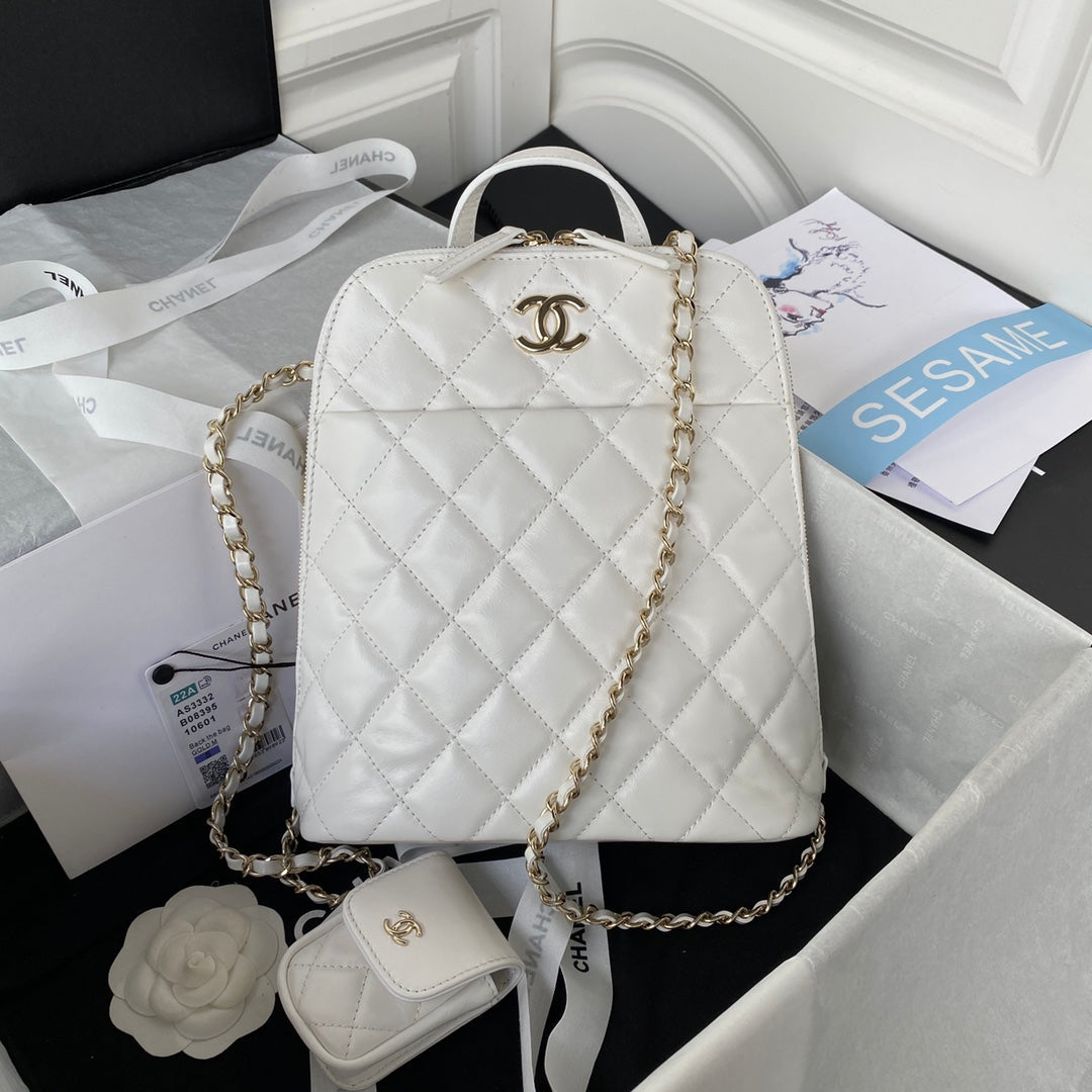 Chlrucksack Backpack Bag For Women White