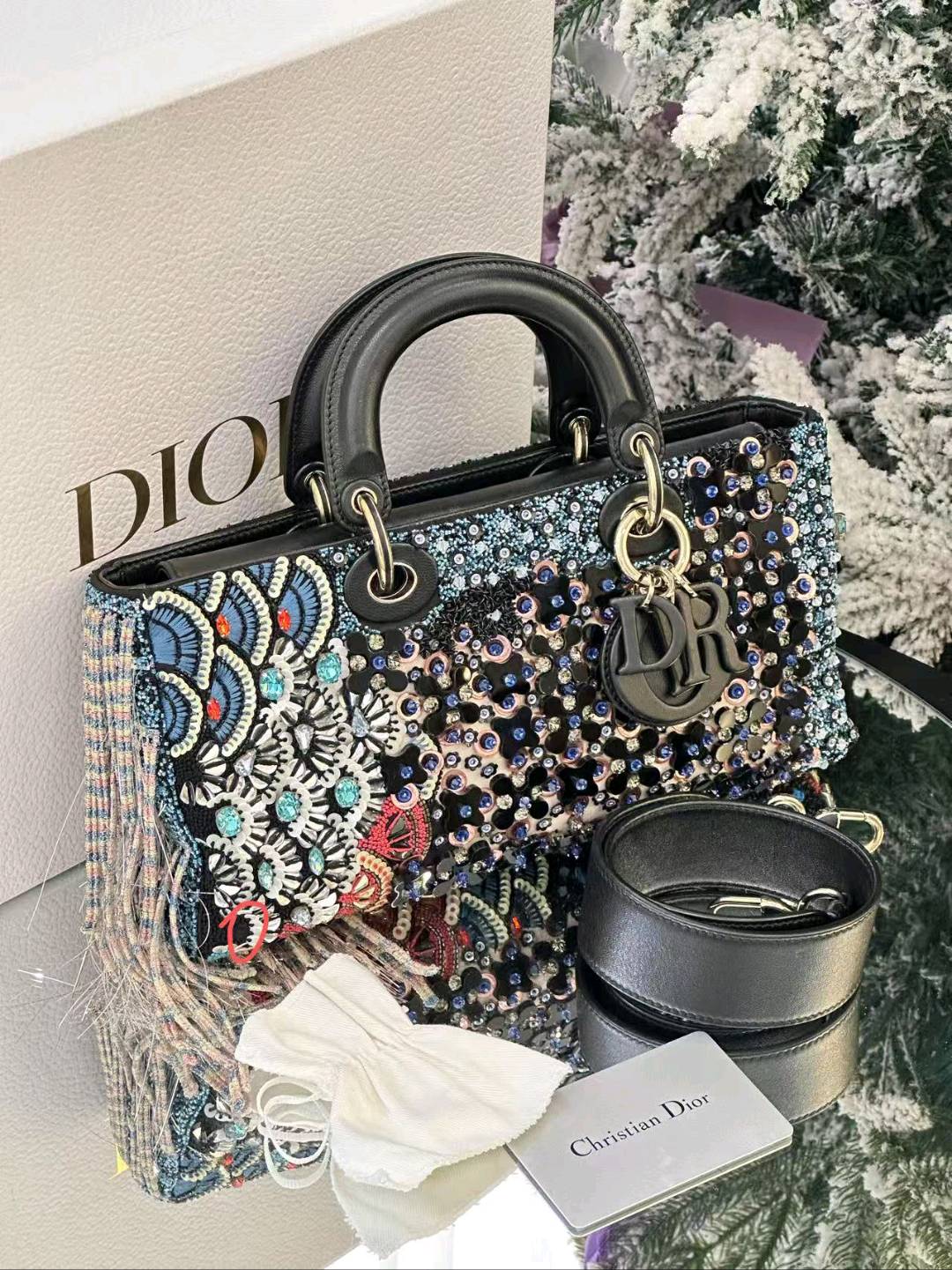 Dior Lady Sequin Shoulder Bag Limited