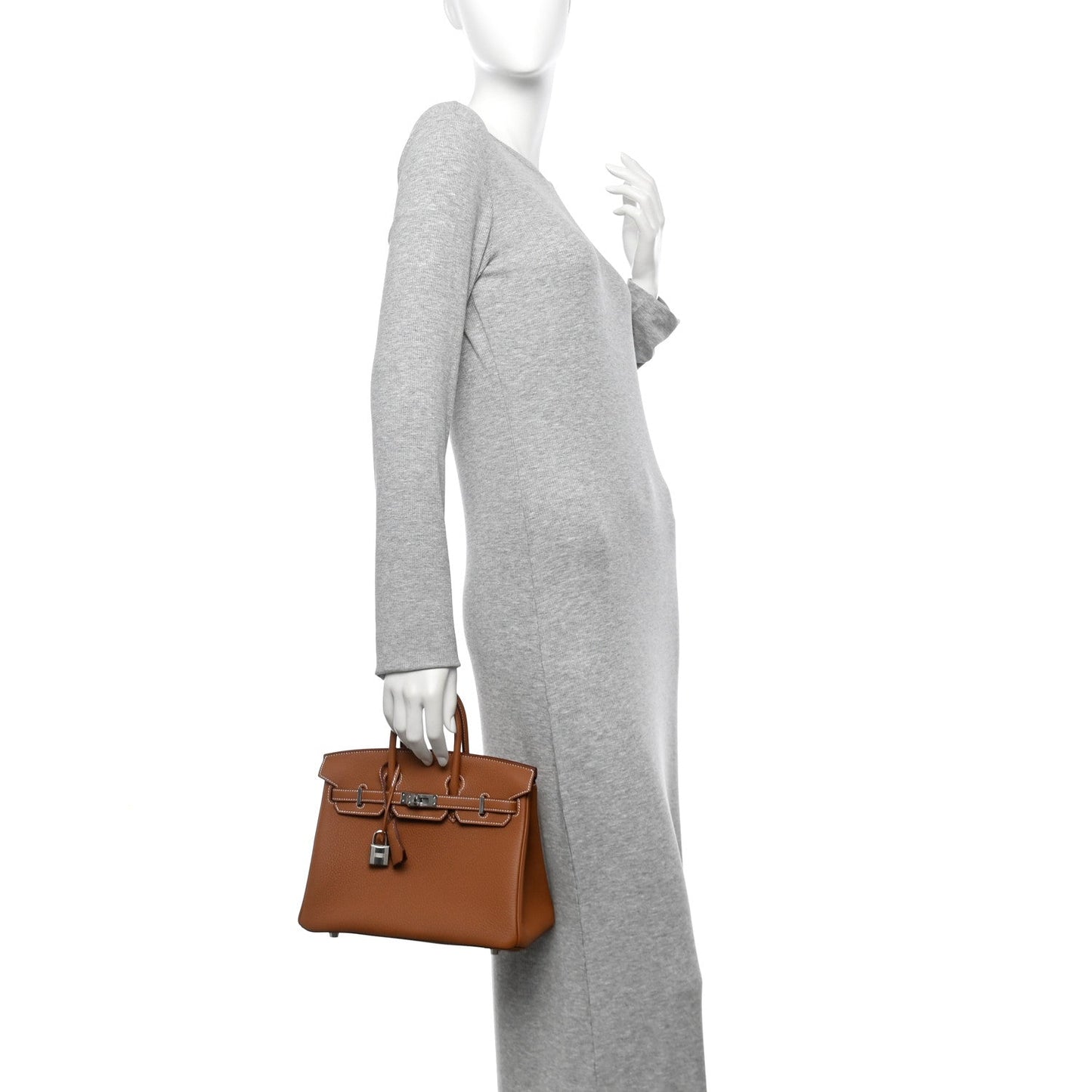 Hermes Togo Birkin Handbag Gold Travel Bag 25 Gold 1756411