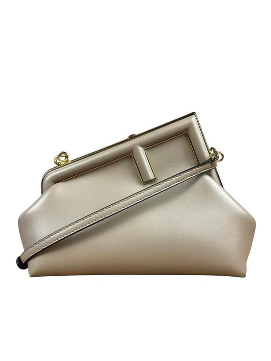 Fendi Handbag First Nappa Sand Shoulder Bag Leather Clutch Bag