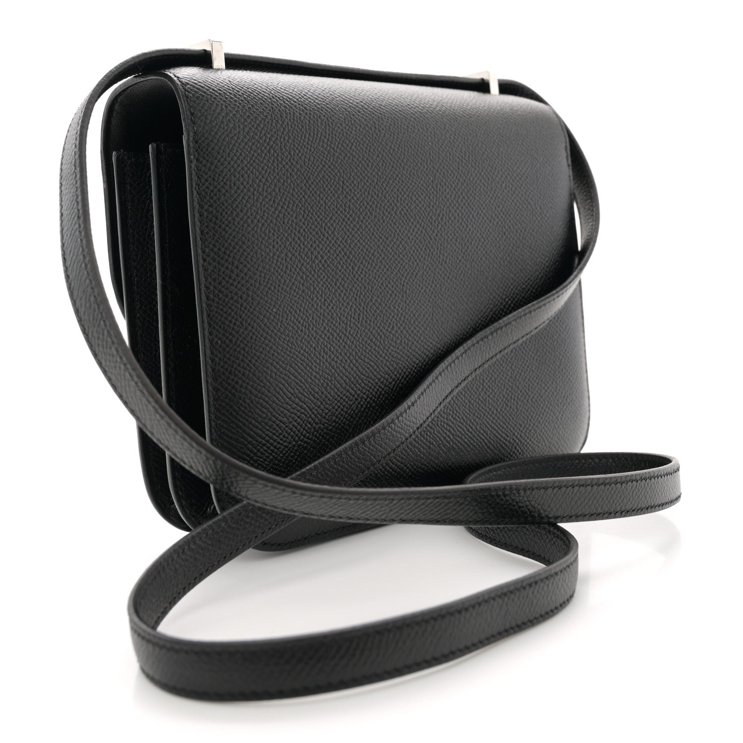 Hermes Epsom Constance Handbag Black Travel Bag 18 Black 1673969