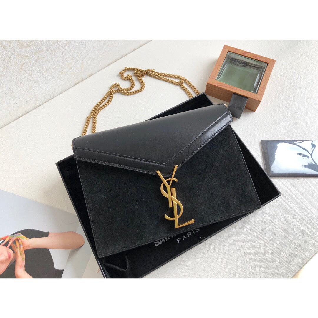 YSL Saint Laurent Cassandra 8in 22cm Black Medium Chain Handbag 86In22Cm Ysl5327500Sx0W1000