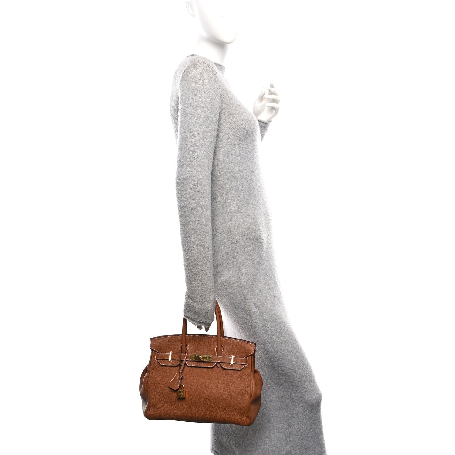 Hermes Togo Birkin Handbag Gold Travel Bag 30 Gold 1756174