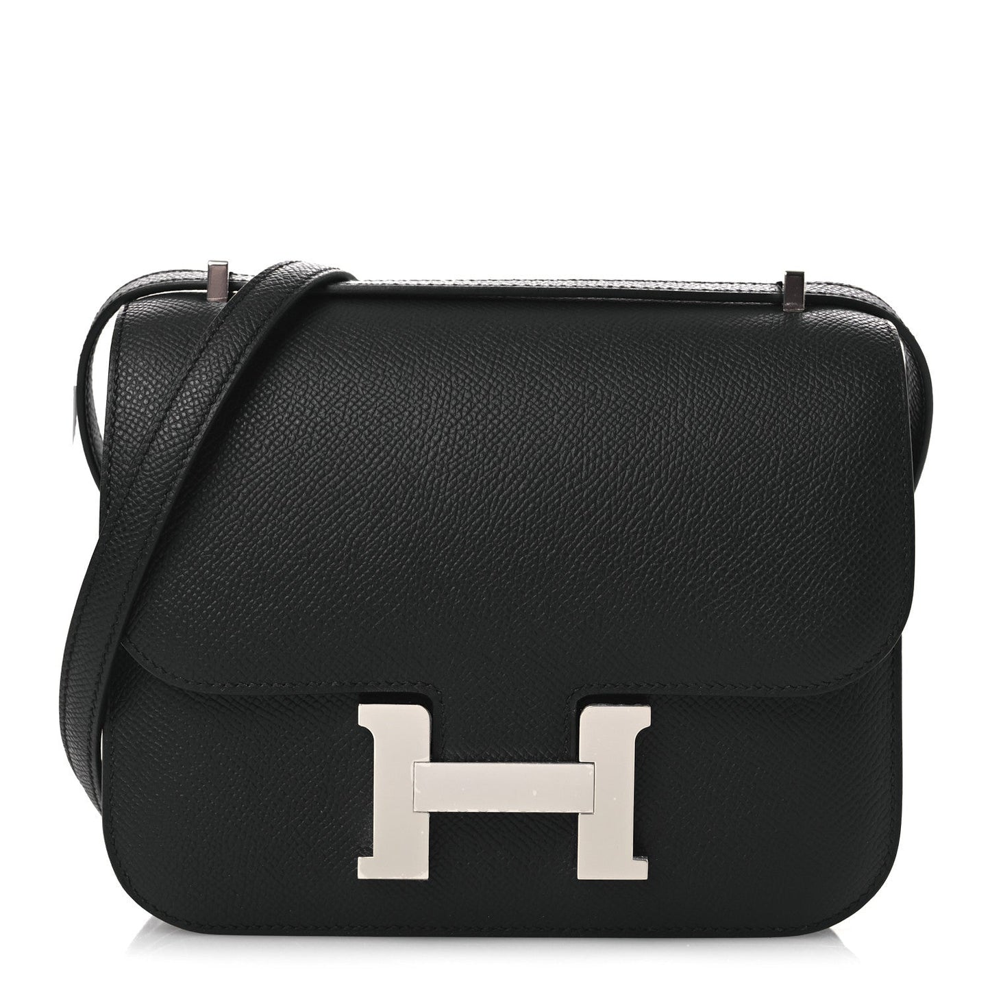 Hermes Epsom Constance Handbag Black Travel Bag 18 Black 1760054