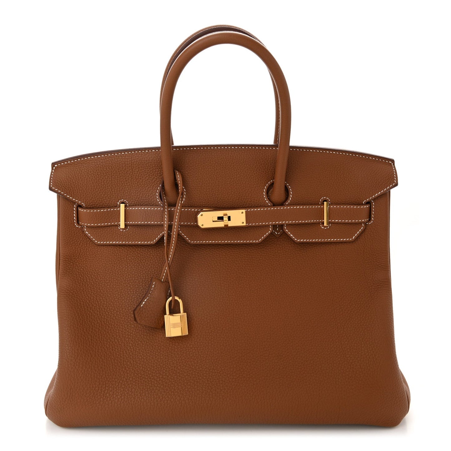 Hermes Togo Birkin Handbag Gold Travel Bag 35 Gold 1742356