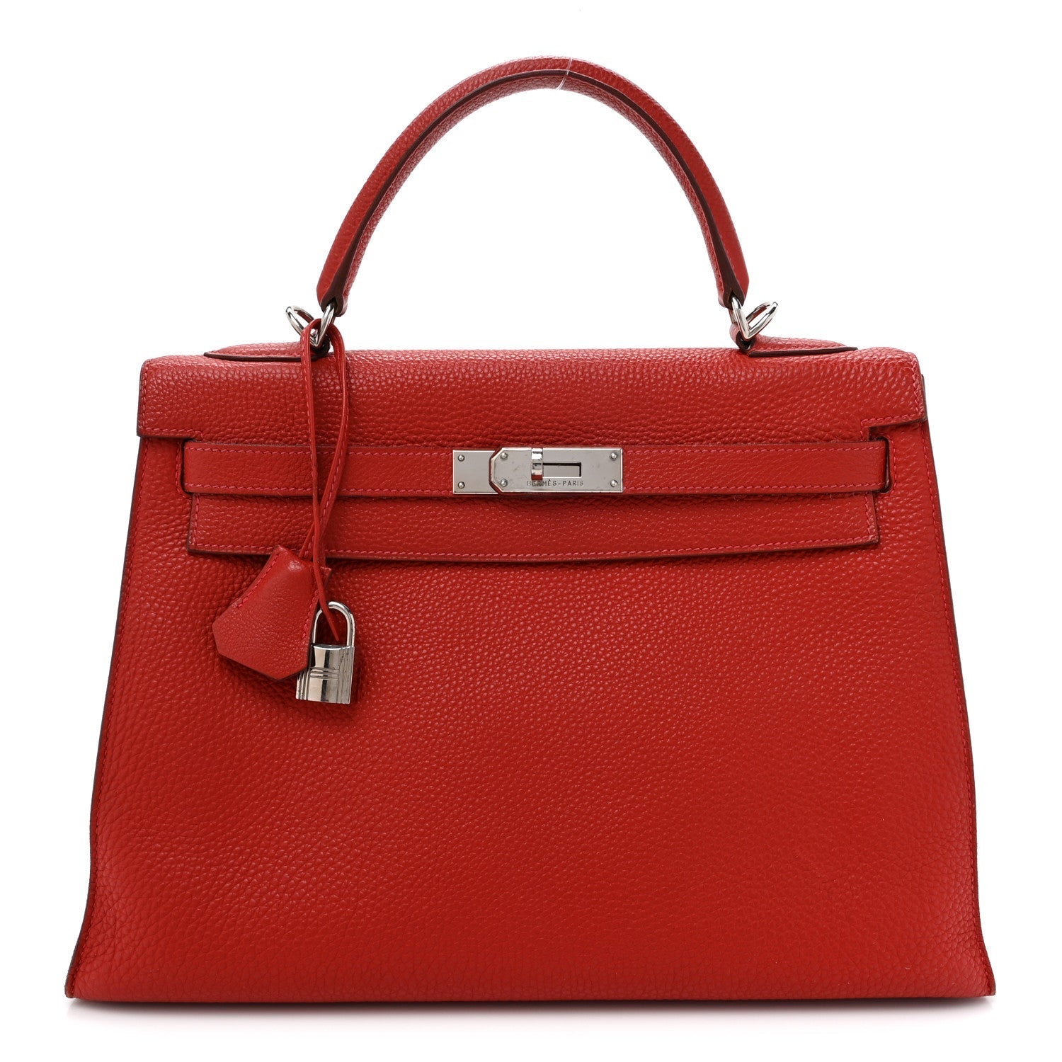 Hermes Togo Kelly Sellier Rouge Vif Handbag Travel Bag