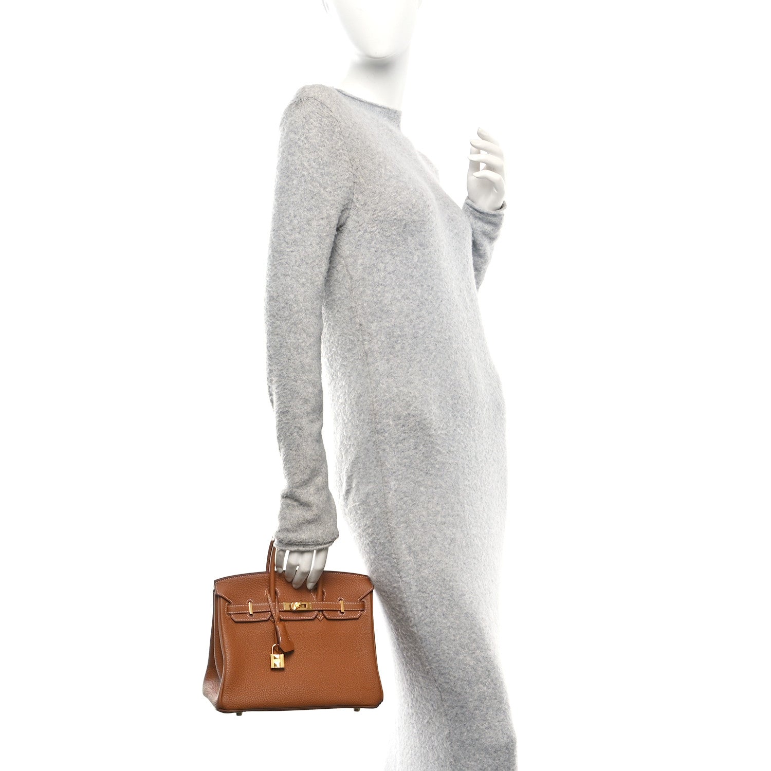 Hermes Togo Birkin Handbag Gold Travel Bag 25 Gold 1721278