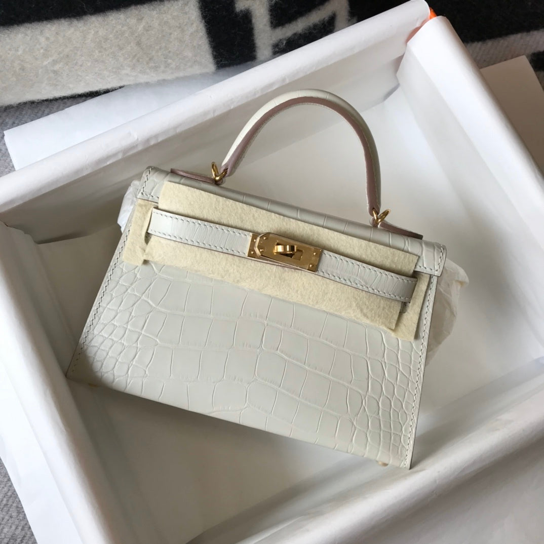 Top Quality Kelly For Women Toned Hardware White Gold Travel Bag