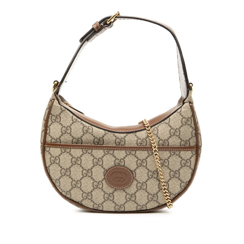 Gucci Half Moon Shape Supreme Pvc Shoulder Bag