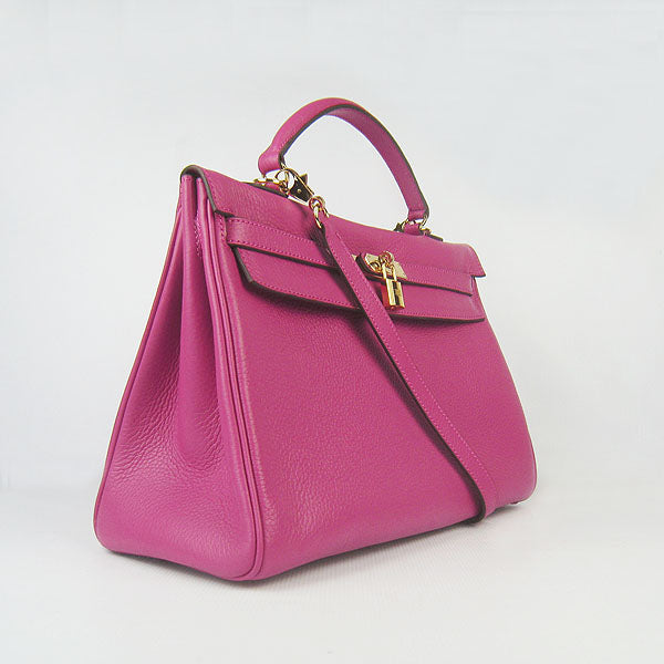 Hermes Luxury Kelly Cm Togo Handbag Peach Golden Leather Travel Bag