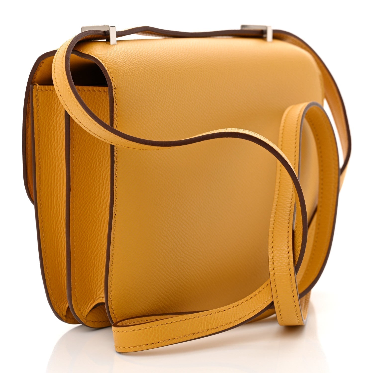Hermes Epsom Constance Jaune Ambre Handbag Travel Bag