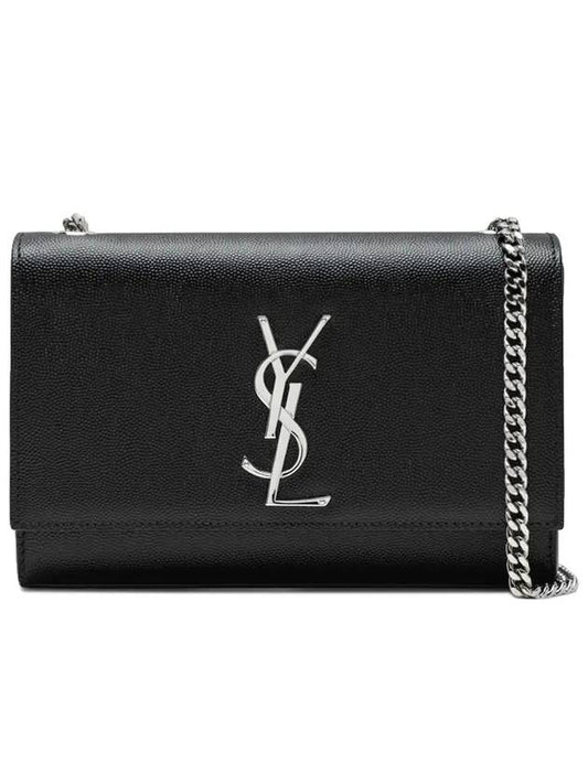 YSL Saint Laurent Saint Laurent Trending Kate Chain Bag In Leather Black Travel Bag