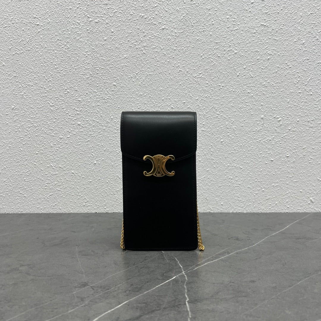 Top Quality Vertical Phone Pouch For Women Black Travel Bag 10J133Dpv38No 8930