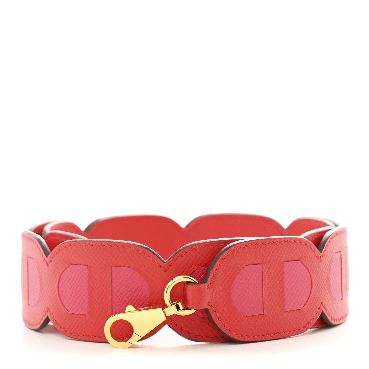 Hermes Epsom Petits Maillons Bag Strap Rouge De Coeur Travel Bag