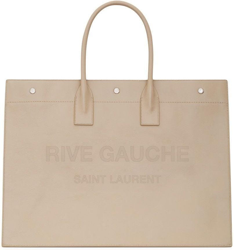 YSL Saint Laurent Saint Laurent Trending Men Rive Gauche Print Tote Bag Salt 587273Cwtke9607