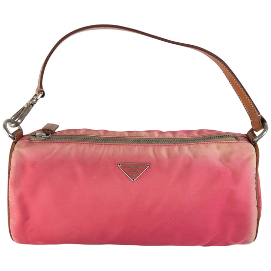 Prada Shoulder Bag Barrel Pink Mini