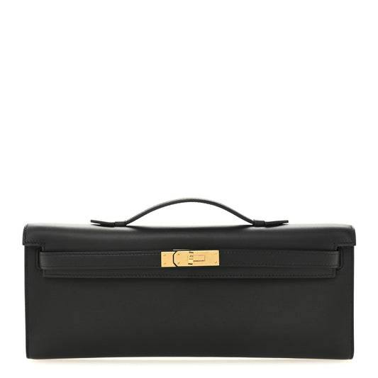 Hermes Swift Kelly Cut Clutch Pochette Black Clutch Bag