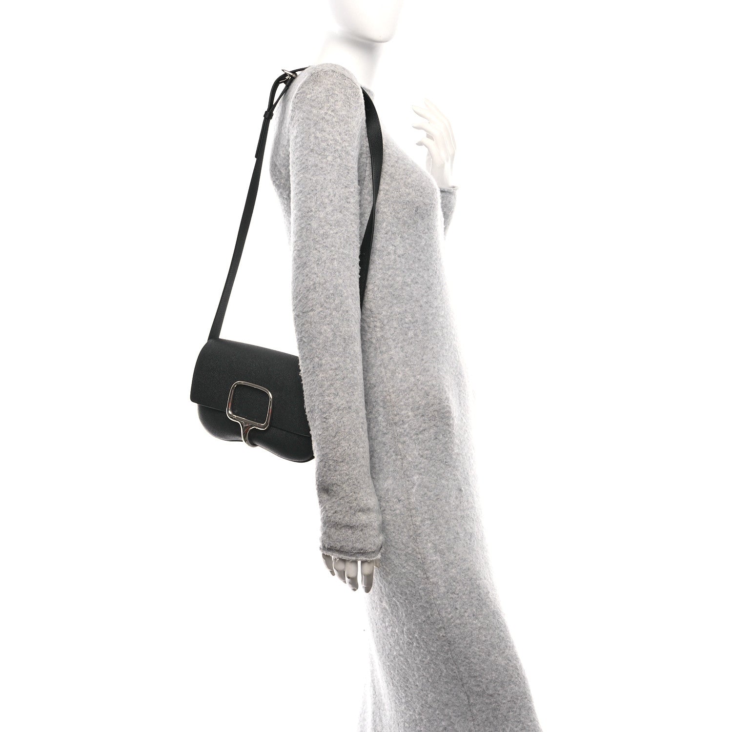 Hermes Epsom Della Cavalleria Elan Handbag Black Travel Bag