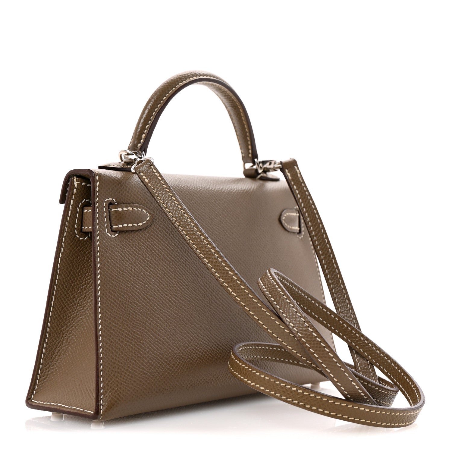 Hermes Epsom Kelly Sellier Etoupe Handbag Mini Travel Bag 20 Etoupe 1759832