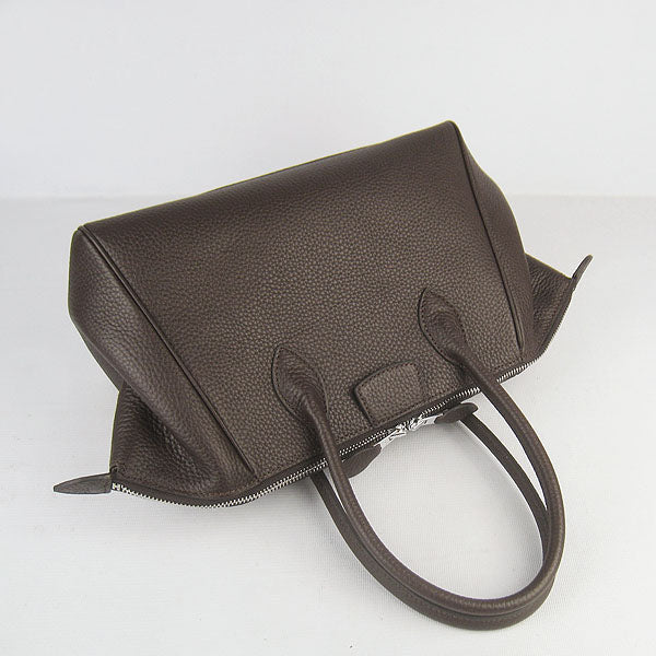 Hermes Luxury Paris Bombay Victoria Handbag Dark Coffee Travel Bag