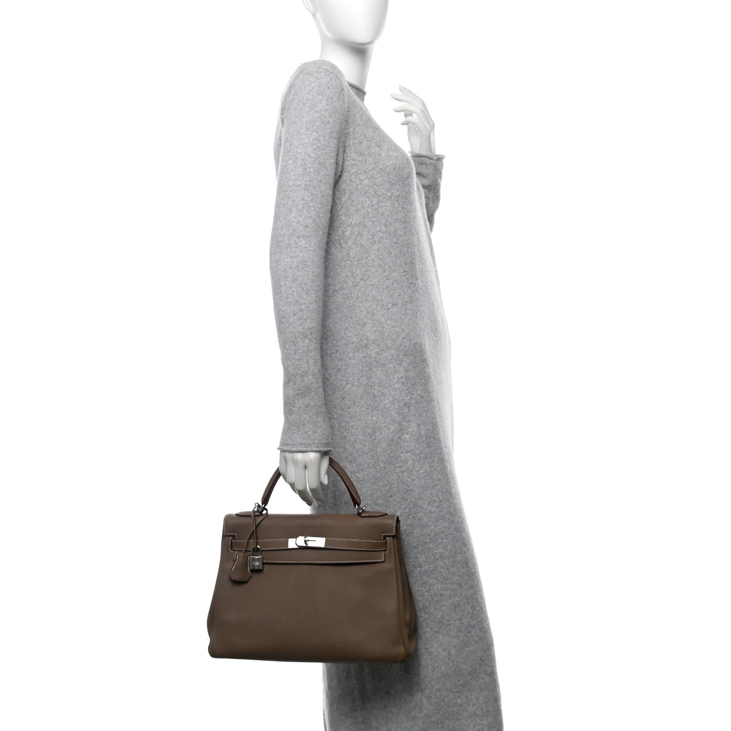 Hermes Togo Kelly Retourne Etoupe Handbag Travel Bag 32 Etoupe 1682621