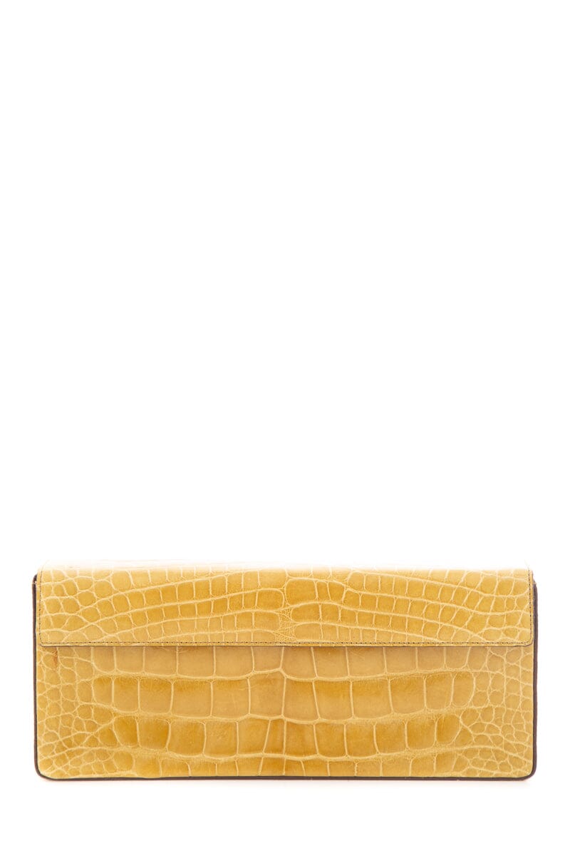 Prada Box Clutch Tan Embossed Clutch Bag