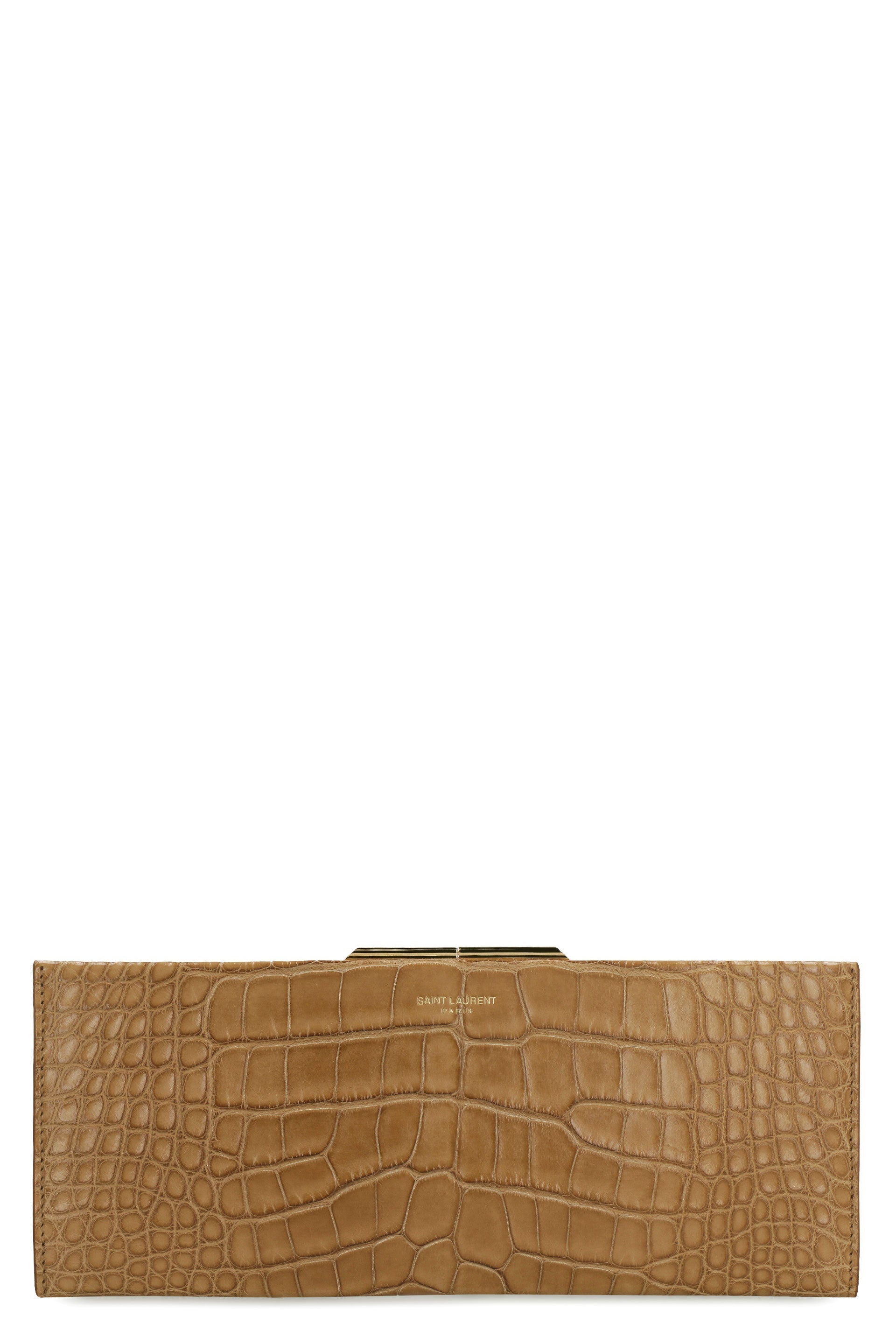 YSL Saint Laurent Saint Laurent Trending Women Midnight Clutch In Leather Brown Clutch Bag