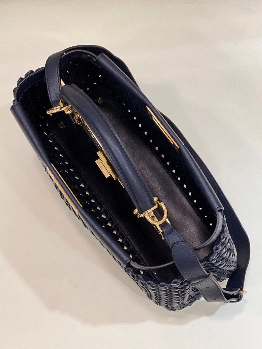 Top QualityTop Quality Mujer Peekaboo Blue Navy Handbag
