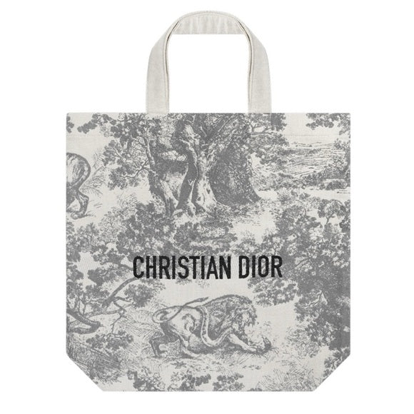 Dior Handbag Christian Novelty Tote Grey Gray Tote Bag