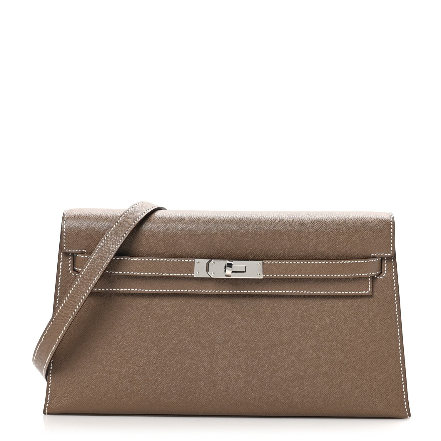 Hermes Epsom Kelly Elan Etoupe Handbag Travel Bag