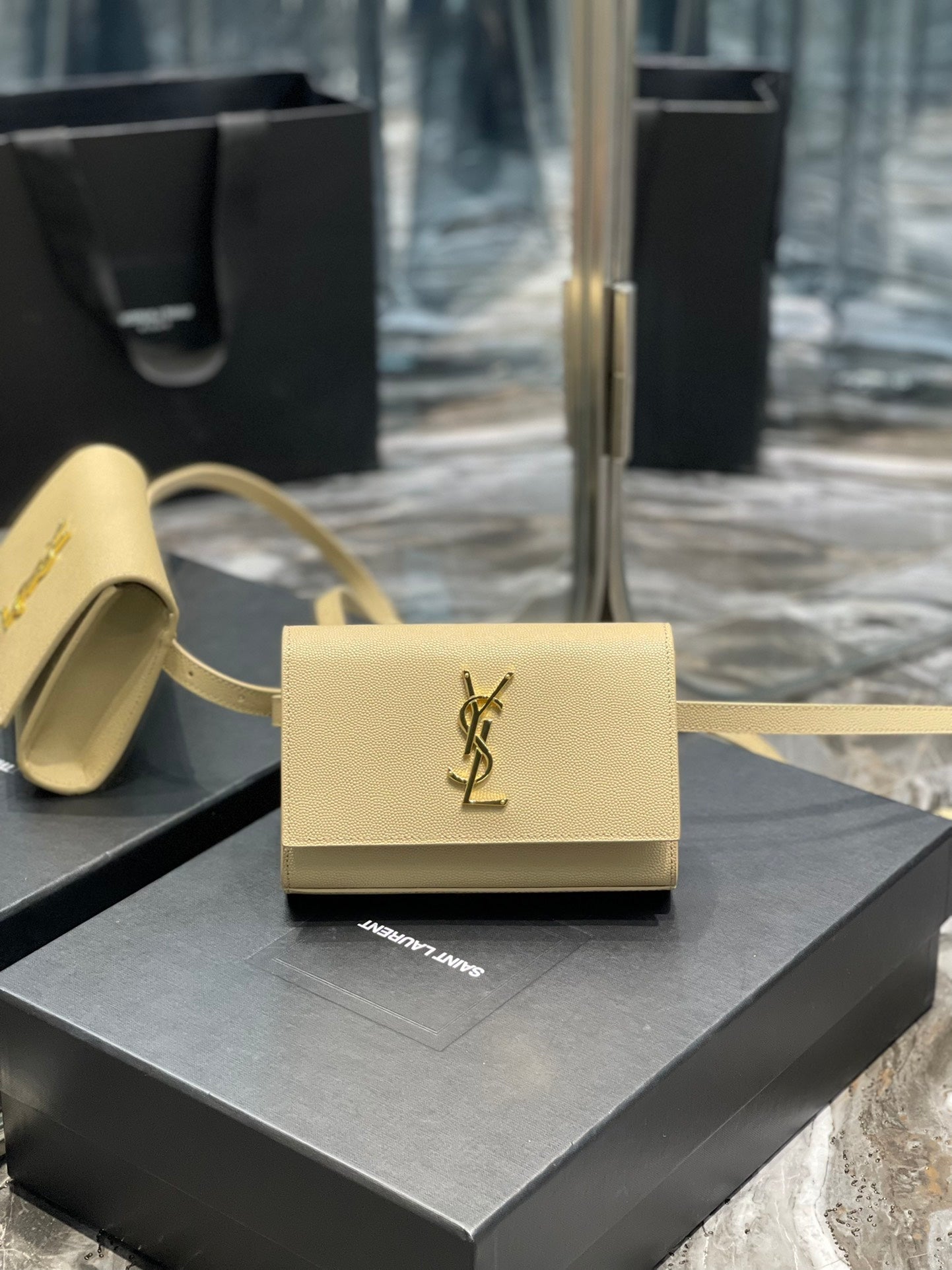 YSL Saint Laurent Kate Clutch Bag Monogram