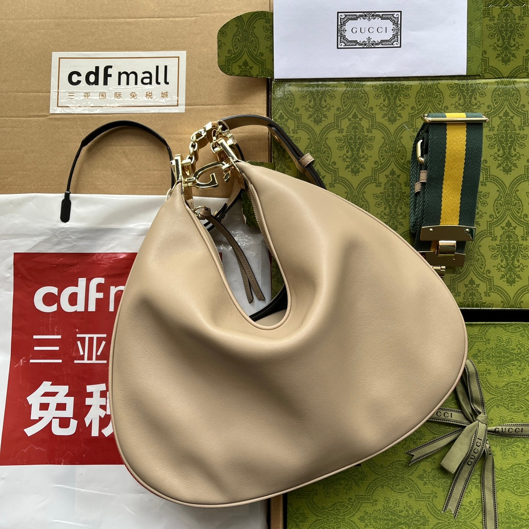 gg Atache , ’s 13.8in Beige Large Shoulder Bag