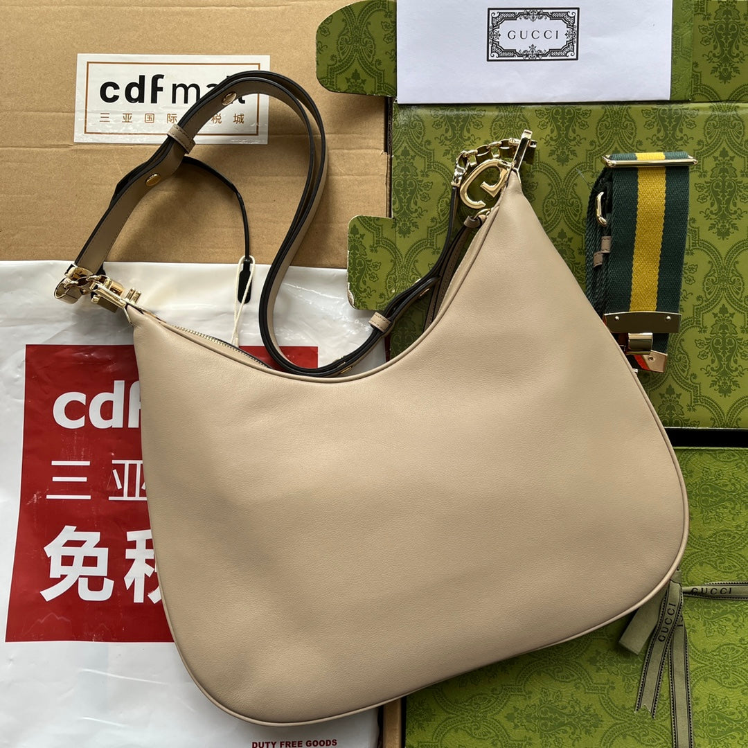 gg Atache , ’s 13.8in Beige Large Shoulder Bag