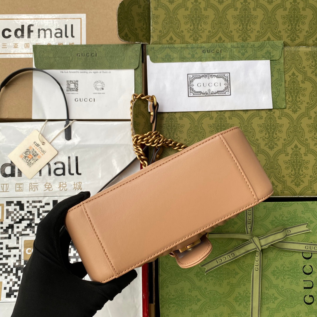 gg Marmont , ’s 8.3in Beige Mini Top Handle Mini Bag