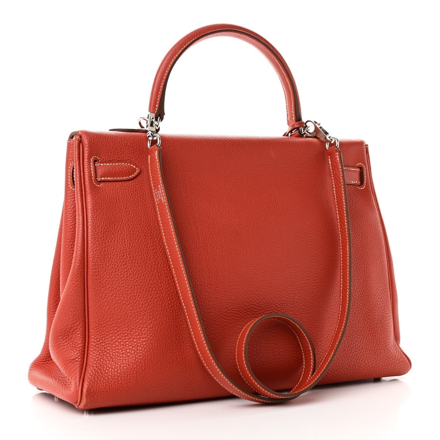 Hermes Togo Kelly Retourne Sanguine Handbag Travel Bag