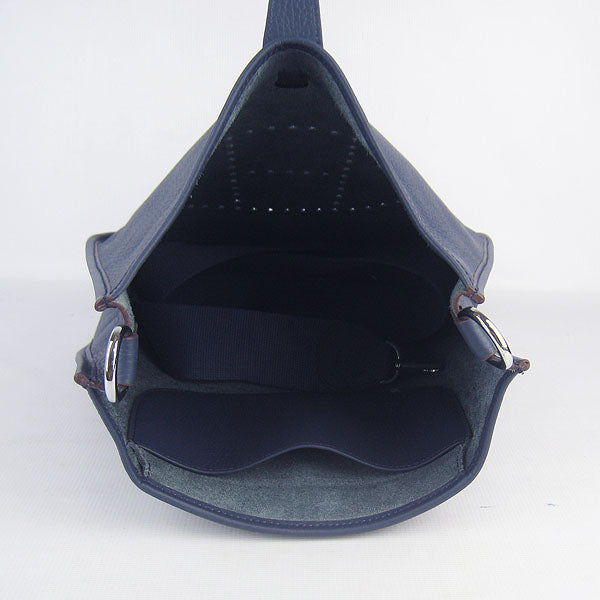 Hermes Luxury Evelyne I Handbag Dark Blue Silver Travel Bag